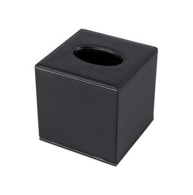 Cubo Polipiel Negro Dispensador Toallitas